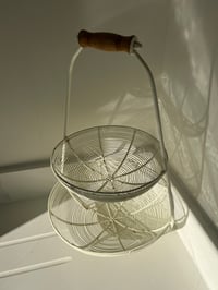 Image 4 of Cream Tiered Wire Basket