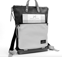 Image 5 of Mochila Book Holder impermeable negro con fondo amarillo