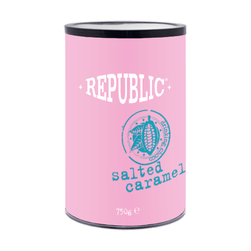 Image of salted caramel flavored drinking choco - republic® -750g