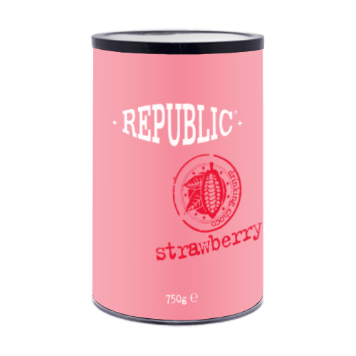 Image of strawberry flavored drinking choco - republic® -750g
