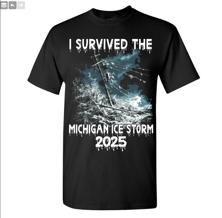 Image of I Survived Michigan Ice Storm T-shirt - Black