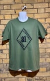 Black on Green SUPPORT 81 DIAMOND Printed T