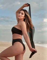 Photoshoot black swimwear