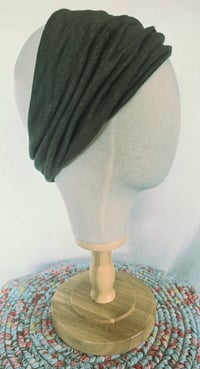 Image 3 of Linen Stretchy Wrap- Forest Green