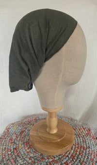 Image 4 of Linen Stretchy Wrap- Forest Green
