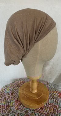 Image 4 of Linen Stretchy Wrap- Sand Beige
