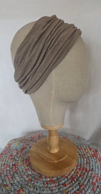 Image 3 of Linen Stretchy Wrap- Sand Beige