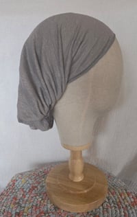 Image 2 of Linen Stretchy Wrap in Light Grey