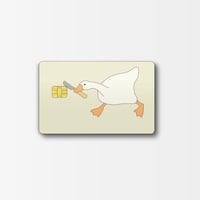 Image 1 of Goose With a Knife Meme Credit Card Skin