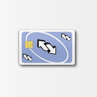 Image 5 of Uno Card Game Reverse Pastel Blue Credit Card Skin
