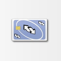 Image 1 of Uno Card Game Reverse Pastel Blue Credit Card Skin
