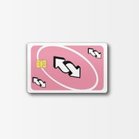 Image 1 of Uno Card Game Reverse Pastel Pink Credit Card Skin