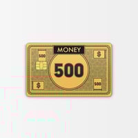Image 1 of Monopoly Money 500 Bill Credit Card Skin