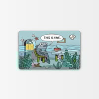 Image 1 of Drowning Fish Meme Credit Card Skin