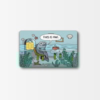 Image 5 of Drowning Fish Meme Credit Card Skin
