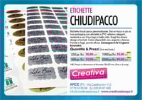 Etichette Chiudipacco