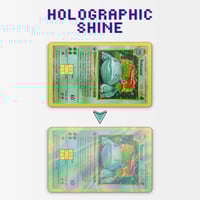 Image 2 of Venusaur Holographic Effect Credit Card Skin