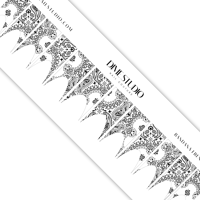 Image 5 of  CLASSIC WHITE/CLEAR  BANDANA PAISLEY  NAIL DECALS 