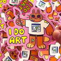I Do Art Sticker