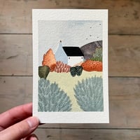 Image 2 of Cottage Garden 2 - Original 6 x 4" watercolour painting