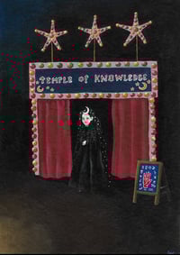 Image 1 of Temple of knowledge A4 acrylic painting 