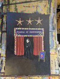 Image 2 of Temple of knowledge A4 acrylic painting 