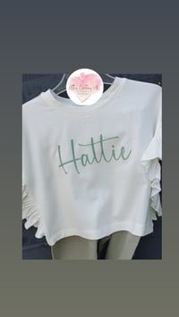 Image 2 of Girls personalised 2 piece pant set 
