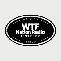 Image 1 of UV Sticker - Genuine WTF Listener Oval Sticker - Black