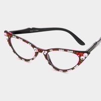 Image 8 of Bold Rhinestone Cat Eye Reading Glasses | Statement Eyewear | GlamFind