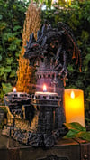 👑The Armored Kingdom Dragon's Fury Flameforge Candle Holder with 2 Candles 🐉🕯