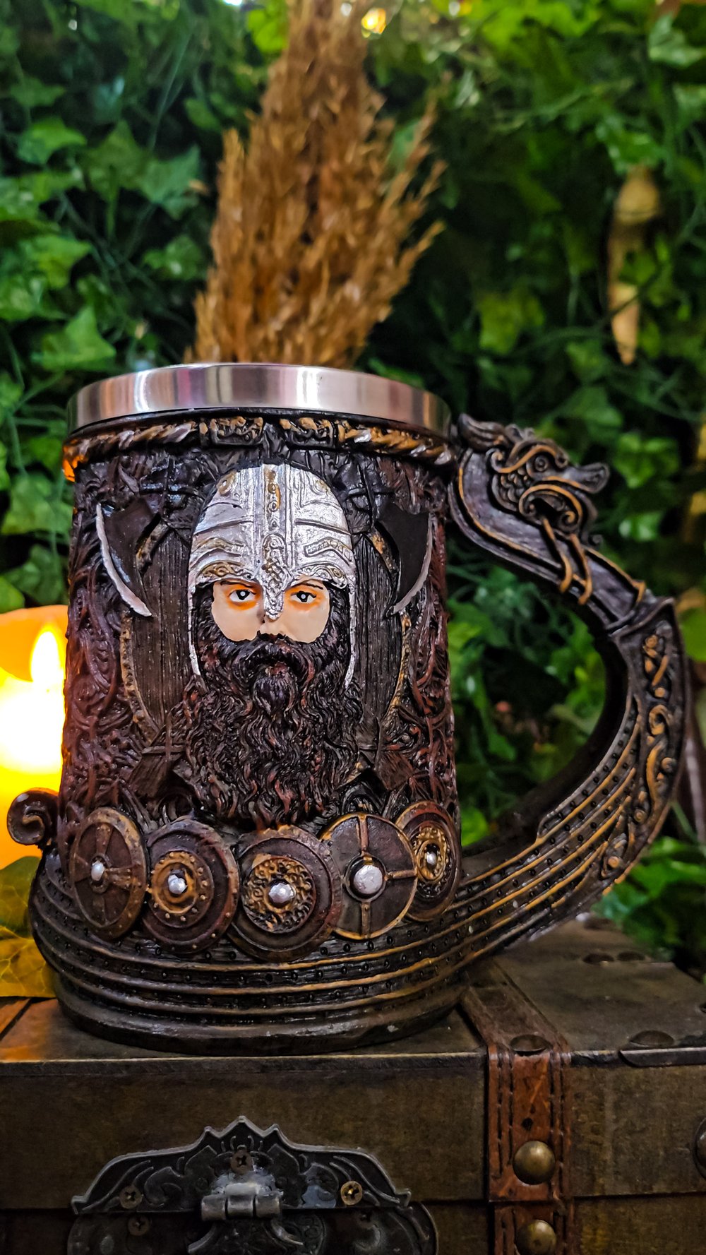 👑The Armored Kingdom Drakkar Ship Raider Mug🪓🐉⛵️🍺