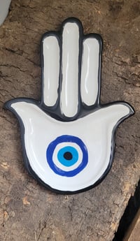 Image 2 of Evil Eye Hamsa Dish