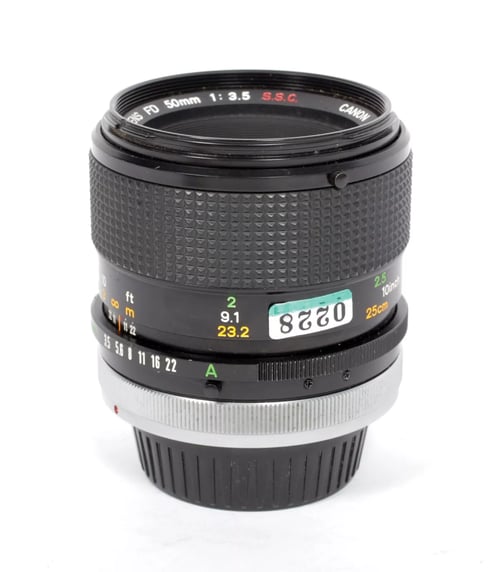 Image of Canon FD SSC 50mm F3.5 Macro lens for Canon NFD FD FL mount cameras #0228