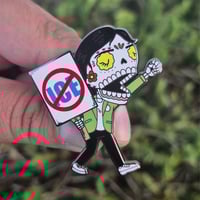 Image 1 of Protest Calavera Enamel Pin