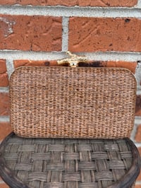 Image 1 of Vintage Woven Straw Clutch 