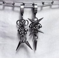 . : + mismatched earrings + : .
