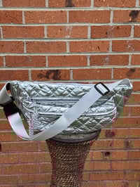 Image 1 of Silver Fanny Pack/Chest Bag