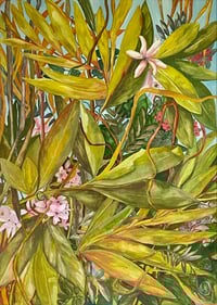 Image 1 of Tropical foilage - original fine art watercolor painting  