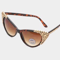 Image 5 of Rhinestone Cat-Eye Sunglasses | Glam Oversized Shades | GlamFind