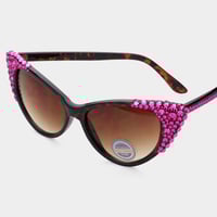 Image 9 of Rhinestone Cat-Eye Sunglasses | Glam Oversized Shades | GlamFind