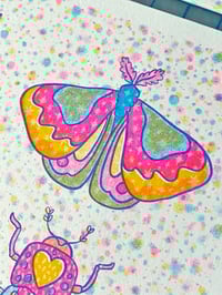Image 2 of Rainbow Bugs Riso Print