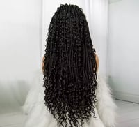 Image 2 of Synthetic Boho 32 inch Braided wigs for black woman with lace front and baby hair.