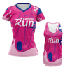 Latinas Run Pink & Blue Floral Printed Top