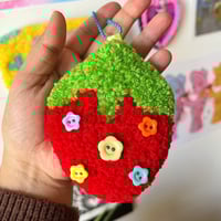 Image 1 of Berry Tufted Bag Charm