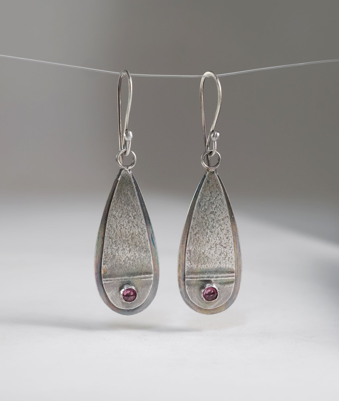 Image of Rhodolite Garnet & Sterling Silver Earrings