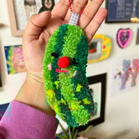 Image 1 of Pickle Tufted Bag Charm