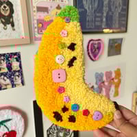 Button Banana Tufted Wall Hanging