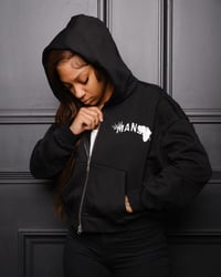 Image 3 of “Midnight Black” Zipped Hoodie