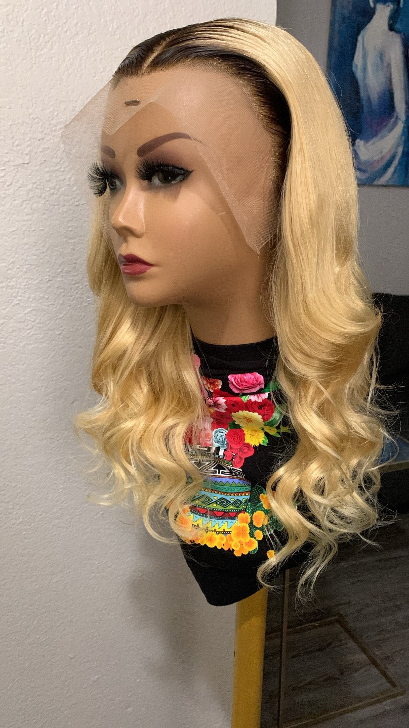 Image of 20 Inch HD 613 Blonde Lace Frontal Wig