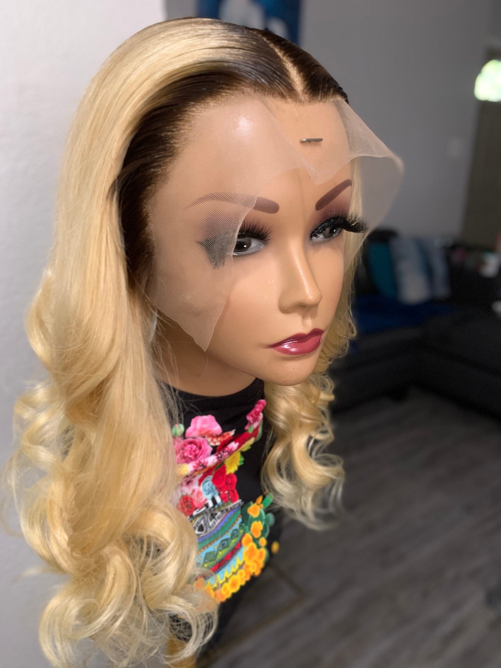 Image of 20 Inch HD 613 Blonde Lace Frontal Wig